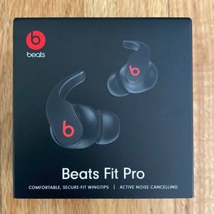 Beats Fit Pro. Active noise cancellation. Black and White color available. Cash